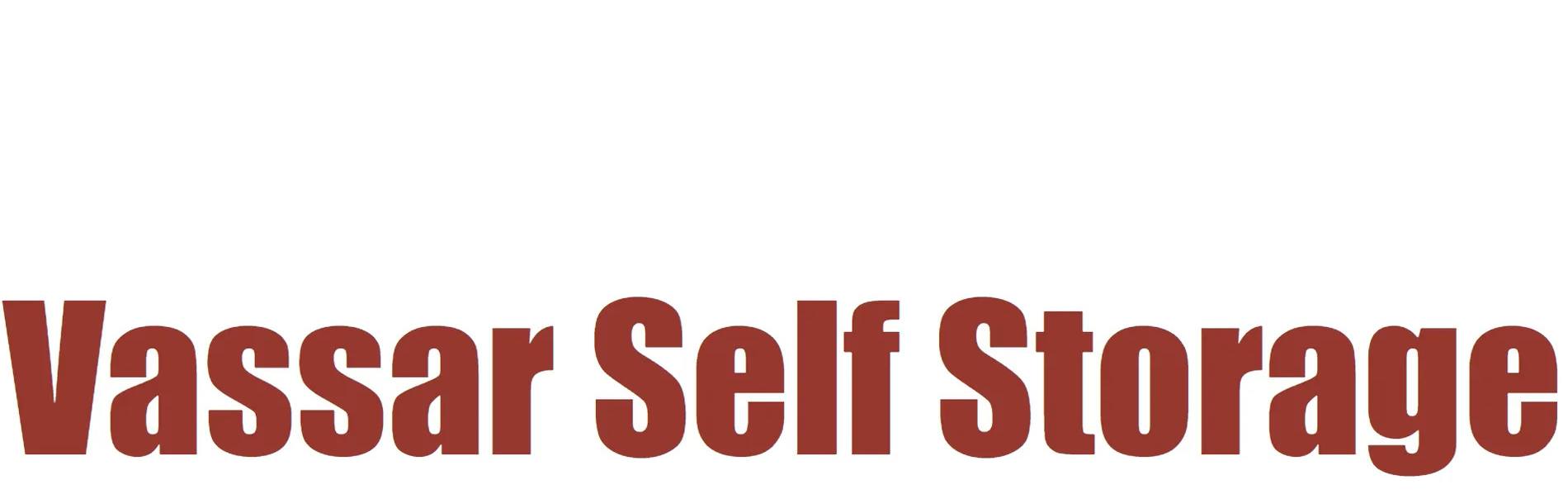 The image features the words "Vassar Self Storage" in red text.